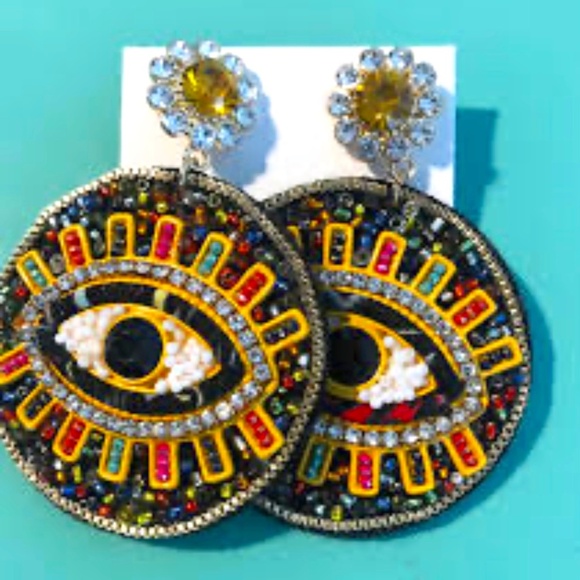 Handmade Boho beaded earrings 3 - Picture 8 of 9